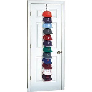 Holds 36 Hat Rack for Baseball Caps | Over Door Organizer Baseball Cap Organizer